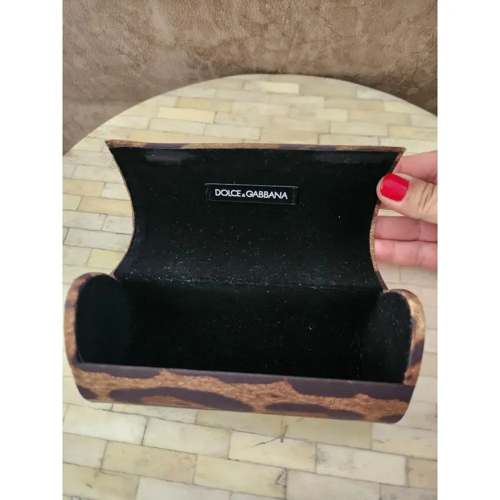 Dolce & Gabbana leopard eyeglasses or sunglasses case EMPTY